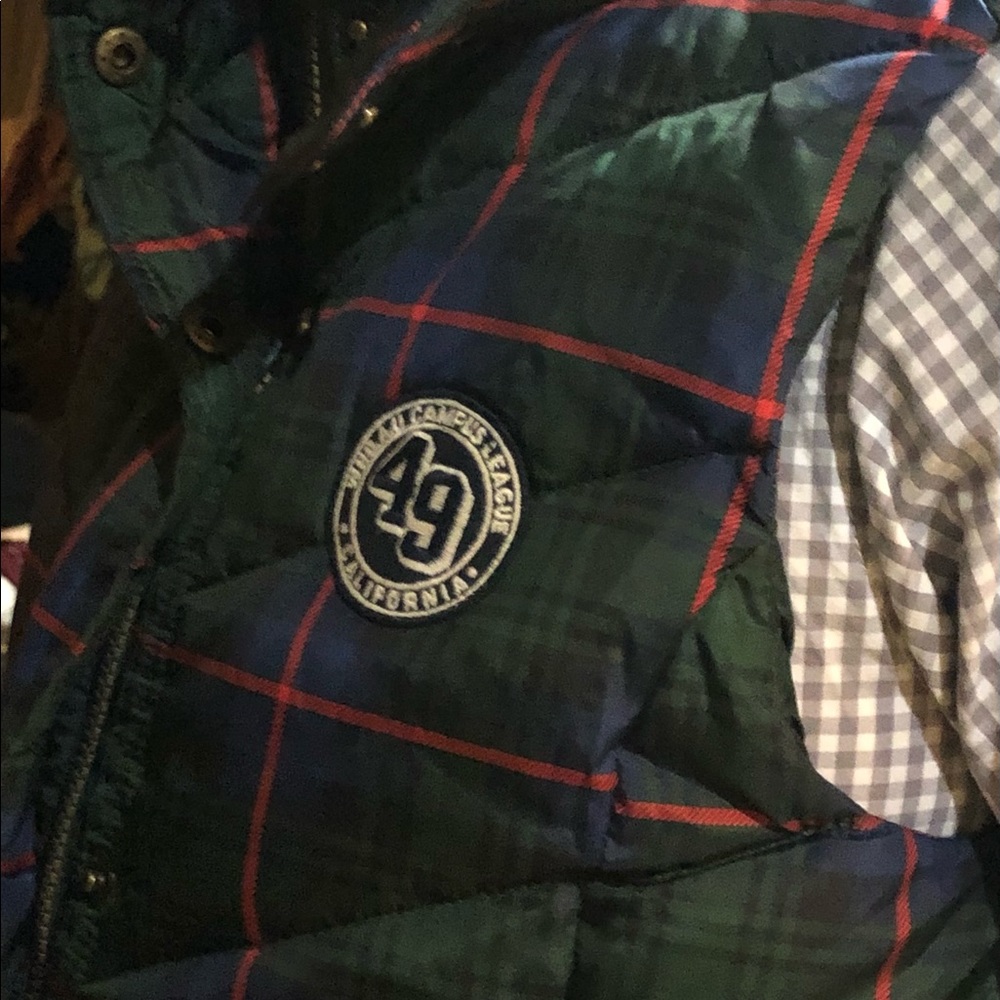 WHO.A.U Check Pattern Puff Vest Large - Picture 3 of 8